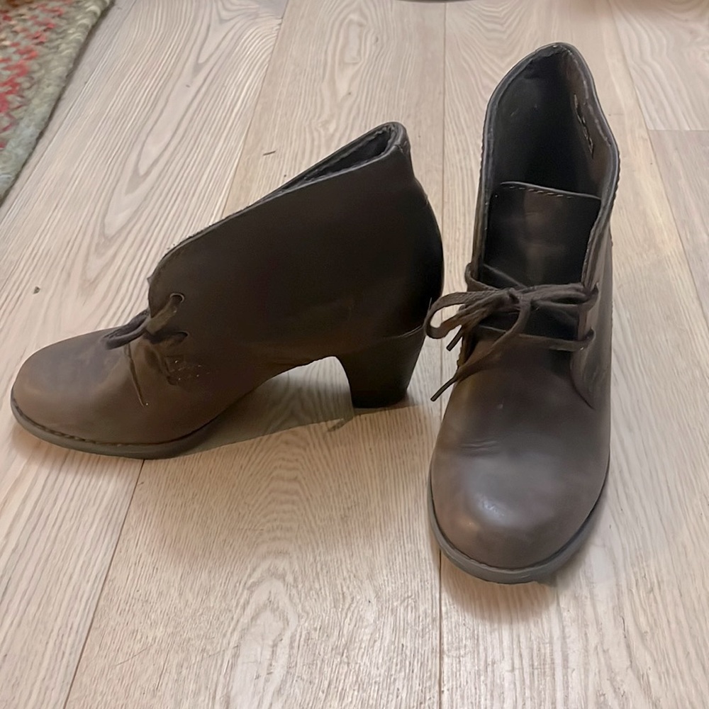 Clarks heeled booties